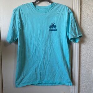 Southern Tide Mens Medium Blue Palm Tree Graphic T-Shirt Short Sleeve